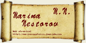 Marina Nestorov vizit kartica
